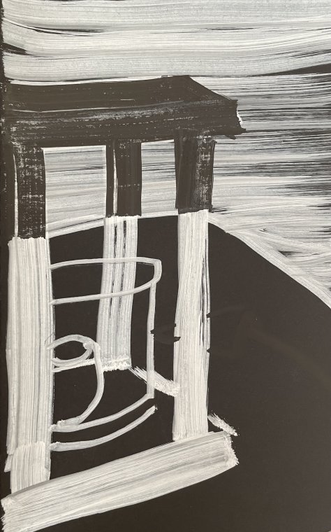 ED HANSSEN - DRAWING ON BLACK PAPER - CHALKMARKER - 2025 (4)