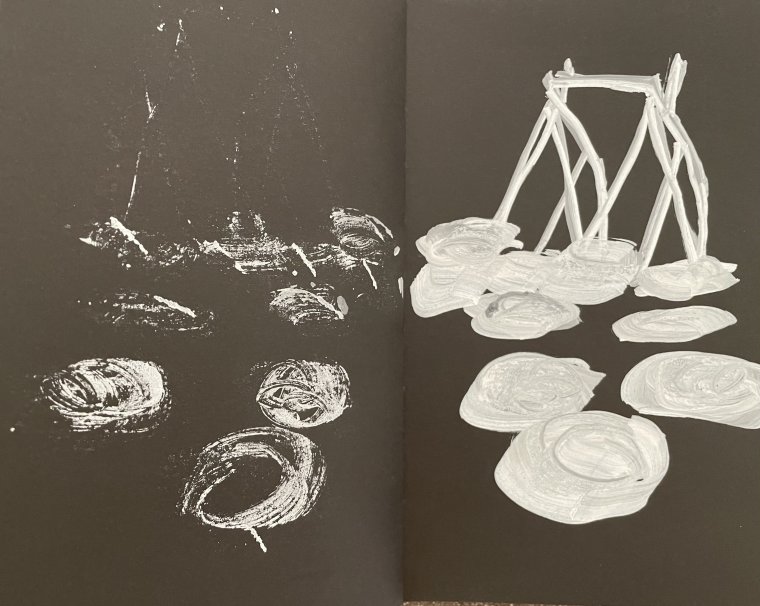 ED HANSSEN - DRAWING ON BLACK PAPER - CHALKMARKER - 2025 (9)