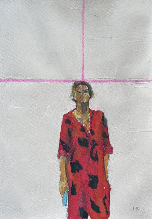 Ed Hanssen - Carmen 170 - A4 - potlood-gesso-aquarel op 300grs papier